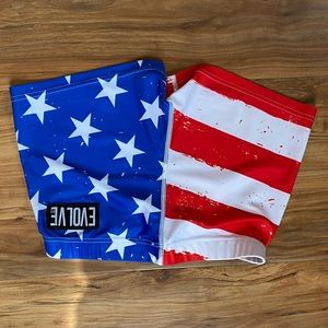 Evolve fit American flag shorts